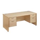 Straight Desk with 2 and 3 Drawer Pedestals